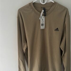 Adidas Men's Tan Long Sleeve Crewneck